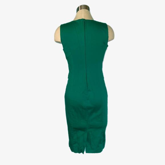 Camomilla Italia Green Fitted Dress Made in Italy Size 46 US 10 - Picture 2 of 7